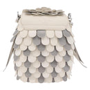kate spade Otherfoot 3D Owl Shoulder Bag Leather White Silver Auth 213193A-3