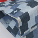 LOUIS VUITTON Monogram Denim On The Go GM Tote Bag Blue M44992 LV Auth 213194V-15