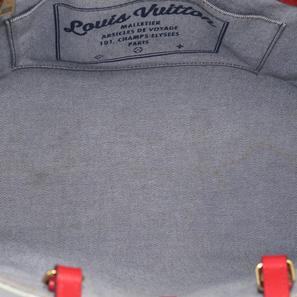 LOUIS VUITTON Monogram Denim On The Go GM Tote Bag Blue M44992 LV Auth 213194V