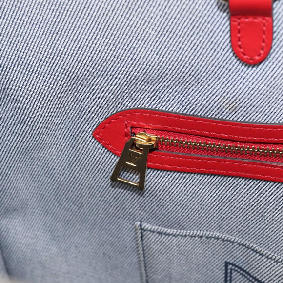 LOUIS VUITTON Monogram Denim On The Go GM Tote Bag Blue M44992 LV Auth 213194V