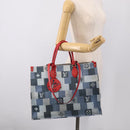 LOUIS VUITTON Monogram Denim On The Go GM Tote Bag Blue M44992 LV Auth 213194V-27
