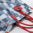 LOUIS VUITTON Monogram Denim On The Go GM Tote Bag Blue M44992 LV Auth 213194V-6