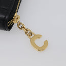 CELINE Long Wallet Leather Gold Black Auth 213198SAM-12