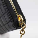 CELINE Long Wallet Leather Gold Black Auth 213198SAM-13