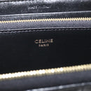 CELINE Long Wallet Leather Gold Black Auth 213198SAM-20