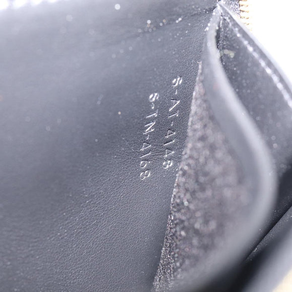 CELINE Long Wallet Leather Gold Black Auth 213198SAM