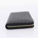 CELINE Long Wallet Leather Gold Black Auth 213198SAM-5