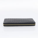 CELINE Long Wallet Leather Gold Black Auth 213198SAM-6