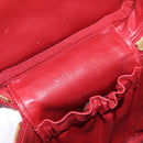 CHANEL Vanity Hand Bag Caviar Skin Red Gold CC Auth 213199A-16