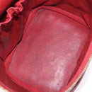 CHANEL Vanity Hand Bag Caviar Skin Red Gold CC Auth 213199A-18