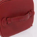 CHANEL Vanity Hand Bag Caviar Skin Red Gold CC Auth 213199A-7