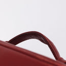 CHANEL Vanity Hand Bag Caviar Skin Red Gold CC Auth 213199A-8