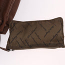 Salvatore Ferragamo Hand Bag Leather Brown Silver Auth 213258A-20