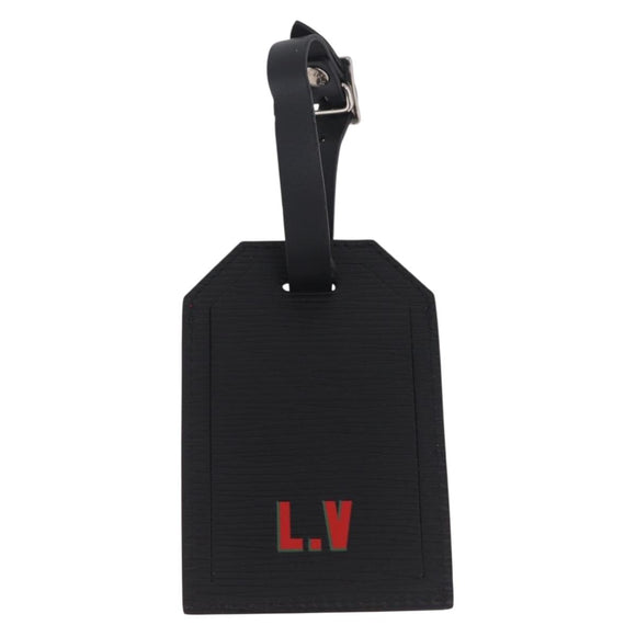 LOUIS VUITTON Epi Name Tag Italy World Cup Limited Edition Black LV Auth 213260M