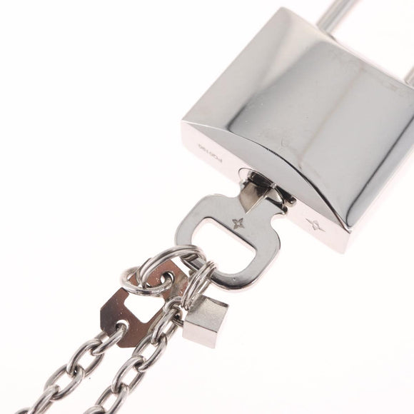 LOUIS VUITTON Padlock metal Silver LV Auth 213266V