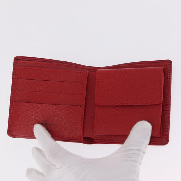 LOUIS VUITTON Epi Portefeuille Marco Bifold Wallet Red M63547 LV Auth 213275A