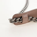 PRADA Chain Shoulder Bag Leather Beige Silver Auth 213290V-10