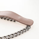 PRADA Chain Shoulder Bag Leather Beige Silver Auth 213290V-13