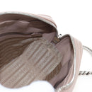 PRADA Chain Shoulder Bag Leather Beige Silver Auth 213290V-24