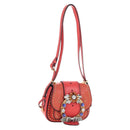 Miu Miu Madras Shoulder Bag Leather Orange Gold Auth 213292M-1