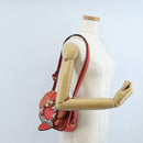 Miu Miu Madras Shoulder Bag Leather Orange Gold Auth 213292M-31