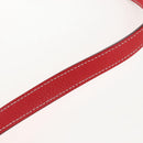 HERMES Arzan 31 Shoulder Bag Taurillon Clemence Red Silver Auth 213295SM-10