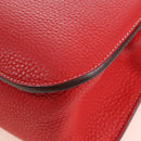HERMES Arzan 31 Shoulder Bag Taurillon Clemence Red Silver Auth 213295SM-16