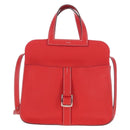 HERMES Arzan 31 Shoulder Bag Taurillon Clemence Red Silver Auth 213295SM-2
