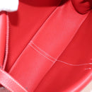 HERMES Arzan 31 Shoulder Bag Taurillon Clemence Red Silver Auth 213295SM-21