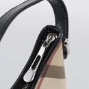 BURBERRY Nova Check Shoulder Bag PVC Beige Silver Auth 213298A-14