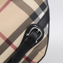 BURBERRY Nova Check Shoulder Bag PVC Beige Silver Auth 213298A-15