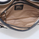 BURBERRY Nova Check Shoulder Bag PVC Beige Silver Auth 213298A-17