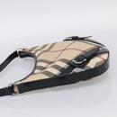 BURBERRY Nova Check Shoulder Bag PVC Beige Silver Auth 213298A-5