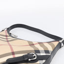 BURBERRY Nova Check Shoulder Bag PVC Beige Silver Auth 213298A-8