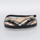 BURBERRY Nova Check Shoulder Bag PVC Beige Silver Auth 213298A-9