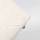 Christian Dior Canage Panarea Tote Bag Coated Canvas White Silver Auth 213306-15