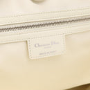 Christian Dior Canage Panarea Tote Bag Coated Canvas White Silver Auth 213306-17