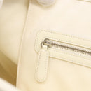 Christian Dior Canage Panarea Tote Bag Coated Canvas White Silver Auth 213306-21