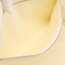 Christian Dior Canage Panarea Tote Bag Coated Canvas White Silver Auth 213306-22