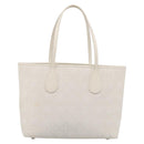 Christian Dior Canage Panarea Tote Bag Coated Canvas White Silver Auth 213306-3