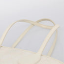 Christian Dior Canage Panarea Tote Bag Coated Canvas White Silver Auth 213306-9