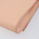 Saint Laurent Y Line Clutch Bag Leather Pink Gold 311213 Auth 213314-10