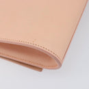Saint Laurent Y Line Clutch Bag Leather Pink Gold 311213 Auth 213314-11