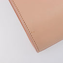 Saint Laurent Y Line Clutch Bag Leather Pink Gold 311213 Auth 213314-12