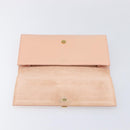 Saint Laurent Y Line Clutch Bag Leather Pink Gold 311213 Auth 213314-14