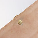 Saint Laurent Y Line Clutch Bag Leather Pink Gold 311213 Auth 213314-15