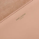 Saint Laurent Y Line Clutch Bag Leather Pink Gold 311213 Auth 213314-16
