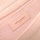 Saint Laurent Y Line Clutch Bag Leather Pink Gold 311213 Auth 213314-17