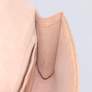 Saint Laurent Y Line Clutch Bag Leather Pink Gold 311213 Auth 213314-19