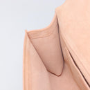 Saint Laurent Y Line Clutch Bag Leather Pink Gold 311213 Auth 213314-21